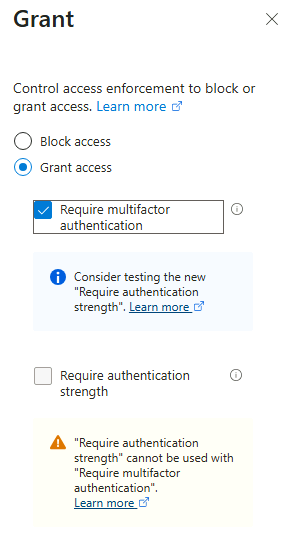 Esercizio 1 – Passo 4 – Creare la Conditional Access Policy per la MFA