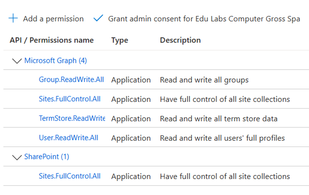 Esercizio 5 – Passo 1 – Registrazione della nuova Enterprise Application (App ID)