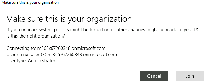 Esercizio 6 – Passo 1 – Installazione app Microsoft 365 e Cloud Join