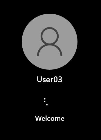 Esercizio 6 – Passo 2 – Primo accesso con User03 (utente non amministratore)
