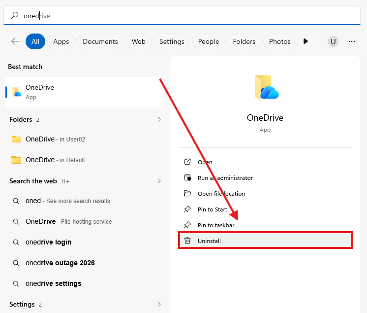 Esercizio 1 – Passo 0 – Installazione del client OneDrive da CMD