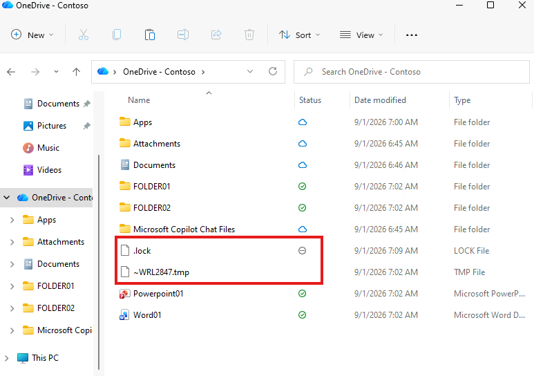 Esercizio 1 – Passo 2 – Copia dei file da Modulo2/Dati sulla root di OneDrive