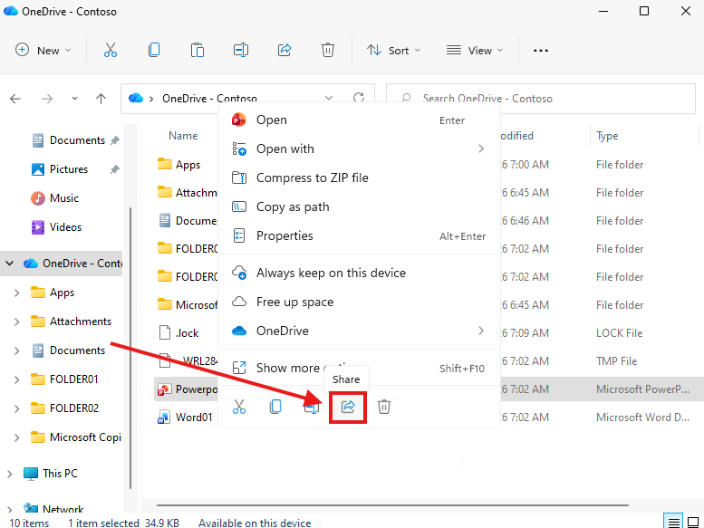 Esercizio 1 – Passo 3 – Condivisione di Powerpoint01.pptx in modifica (Can Edit)