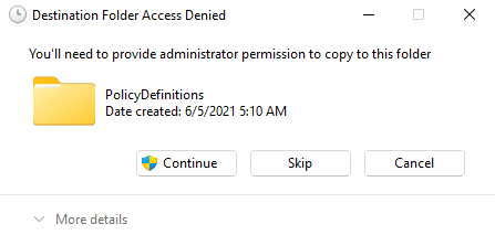 Esercizio 1 – Passo 10 – Configurazione delle policy OneDrive tramite GPEDIT (da SEA-DEV3, User03)