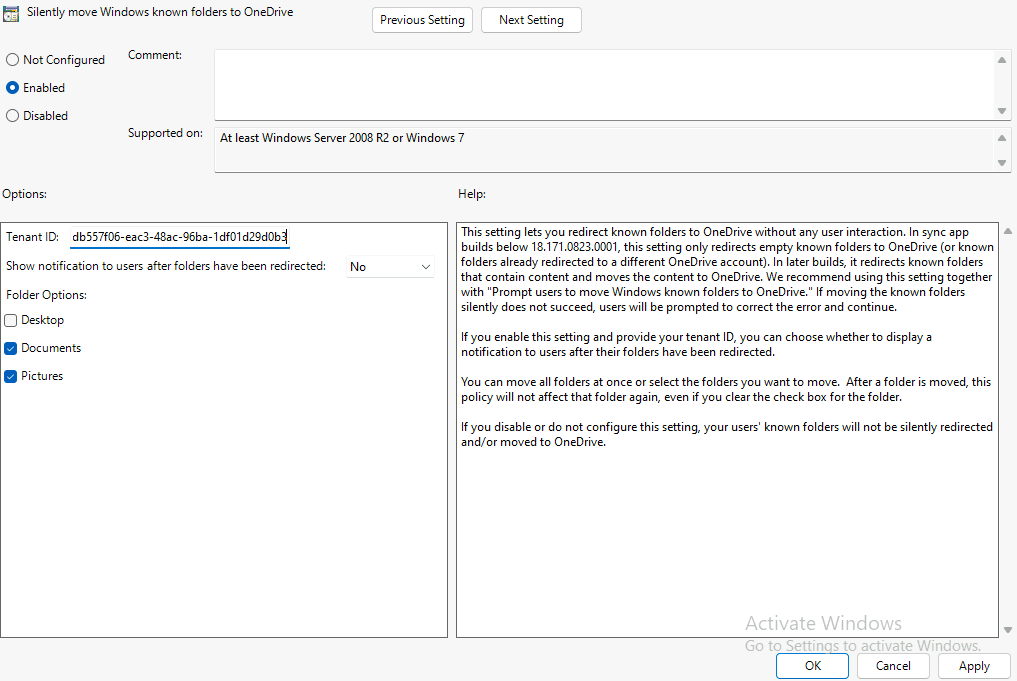 Esercizio 1 – Passo 11 – Ulteriori policy OneDrive