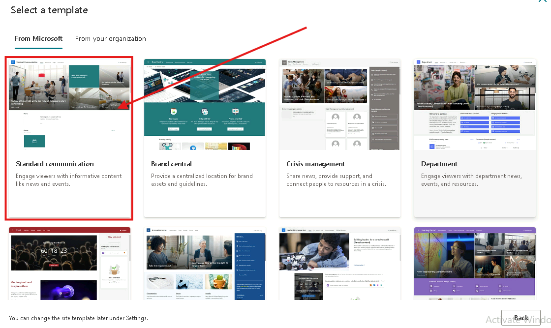 Esercizio 1 – 3.1 – Communication Site