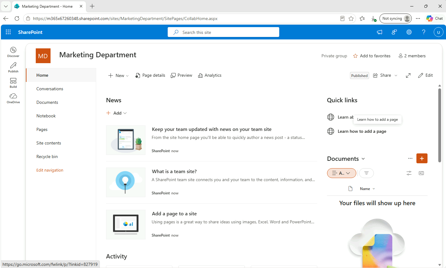 Esercizio 2 – Passo 1 – Accesso al sito con User02