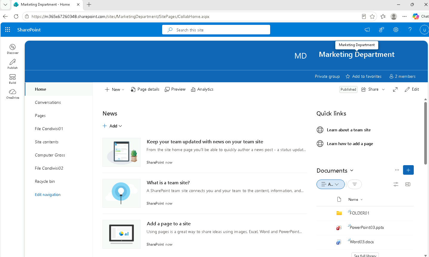 Esercizio 3 – Passo 6 – Verifica lato User03 (membro) su SEA-DEV3