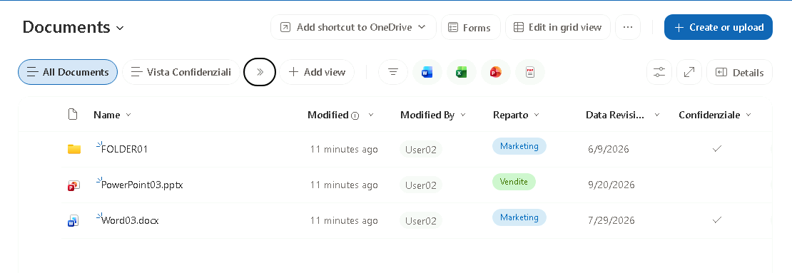 Esercizio 3 – Passo 6 – Verifica lato User03 (membro) su SEA-DEV3