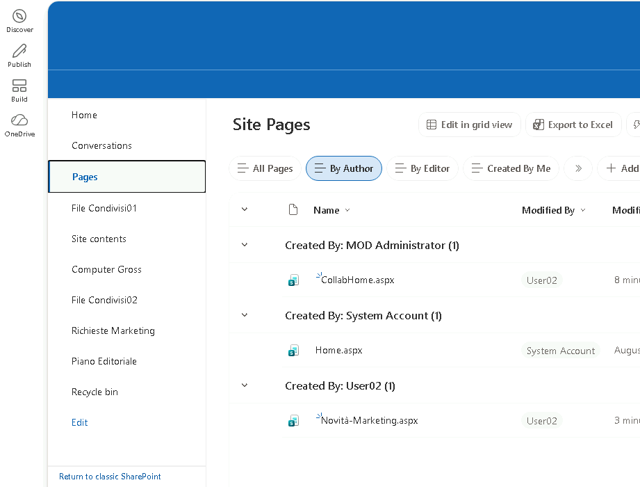 Esercizio 5 – Passo 5 – Verifica lato User03 (membro) su SEA-DEV3