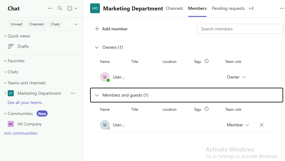Esercizio 8 – Passo 2 – Creazione del Team a partire dal gruppo Microsoft 365 esistente