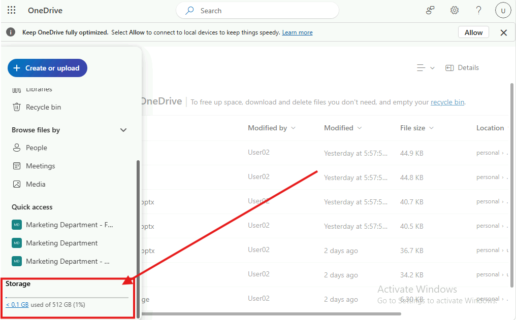 Esercizio 1 – Passo 3 – Verifica lato User02 su SEA-DEV2