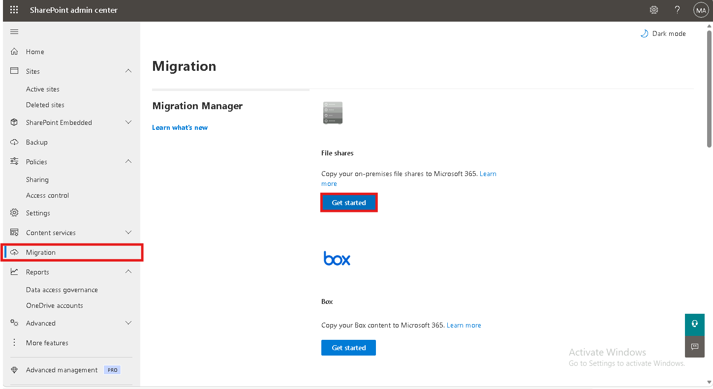 Esercizio 3 – Passo 3 – Installazione del Migration Agent