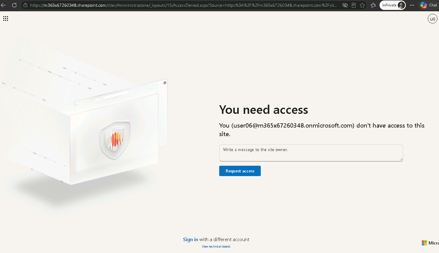 Esercizio 4 – Passo 7 – Verifica lato user06