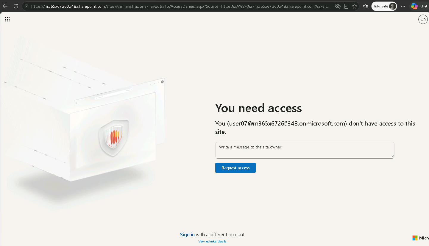 Esercizio 4 – Passo 8 – Verifica lato user07